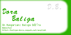 dora baliga business card